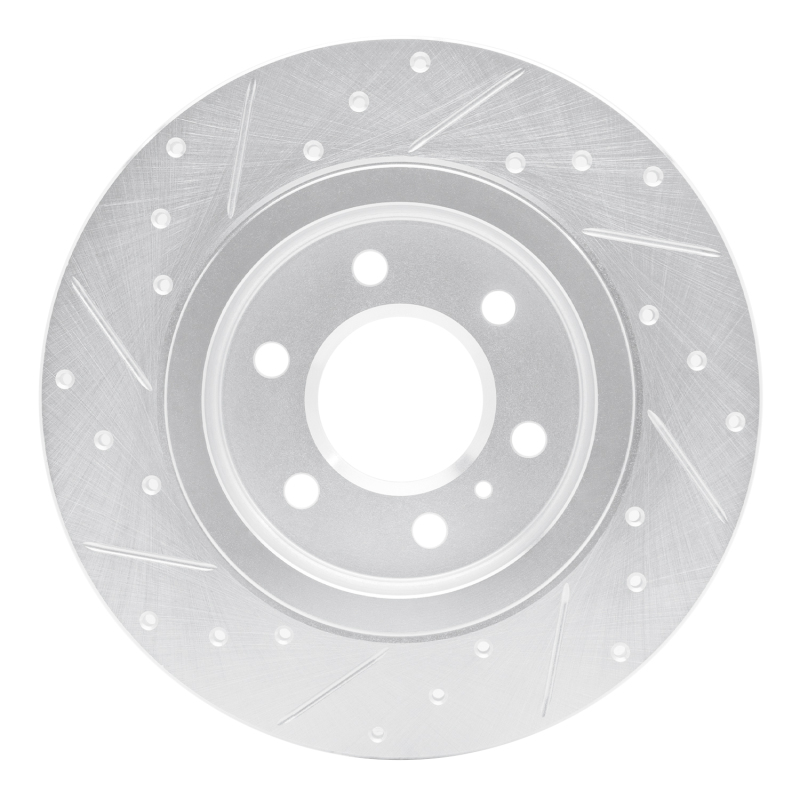 Buick TERRAZA Brake Rotor (1) - Rear Right - R1 Concepts - Drilled & Slotted - Silver - `06-`09